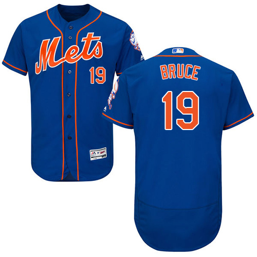 Mets #19 Jay Bruce Blue Flexbase Authentic Collection Stitched MLB Jersey